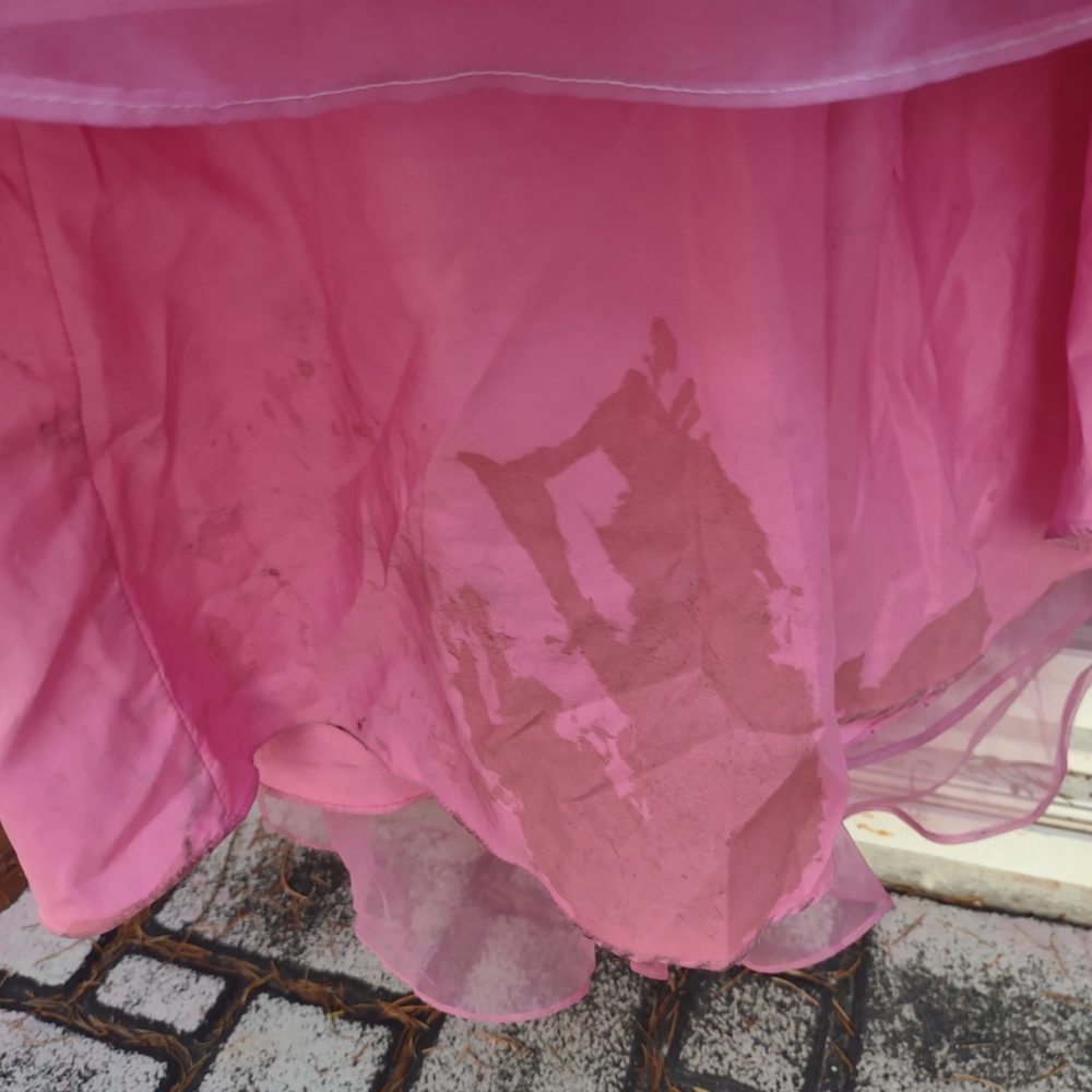 Pink Ruffled Ball Gown - Picture 10 of 10